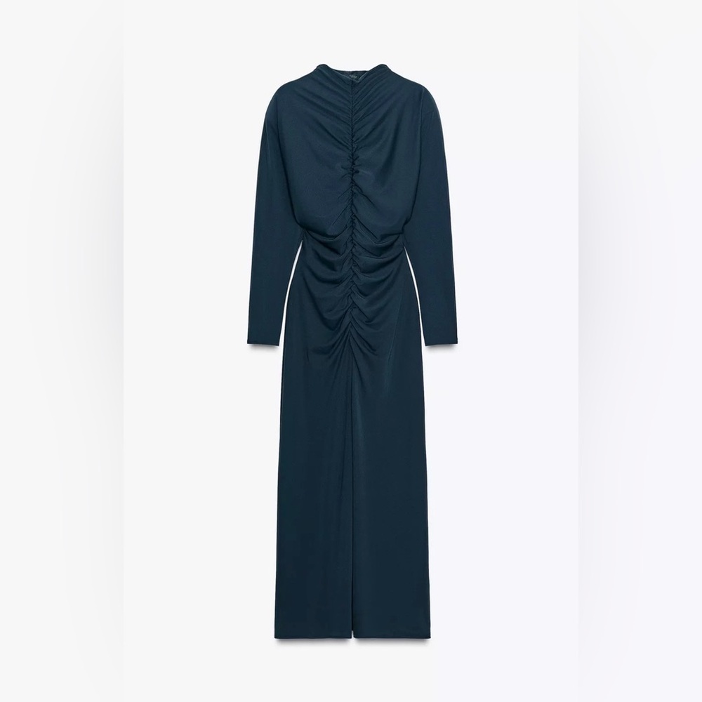 🔥🔥Zara crepe shoulder pad dress   Maxi Dress - Picture 5 of 6